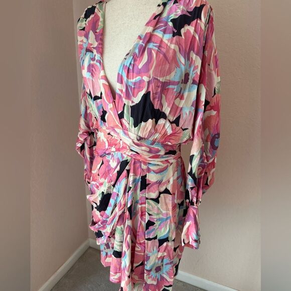 Stunning Sheike Fire Island dress with button sleeves floral pattern aus 12 - Picture 7 of 16